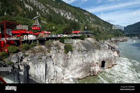 Hells Gate Is A Narrow Rocky Gorge Of The Fraser River Canyon South Of