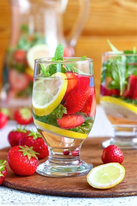 Strawberry Lemon Infused Water Recipe Happy Foods Tube