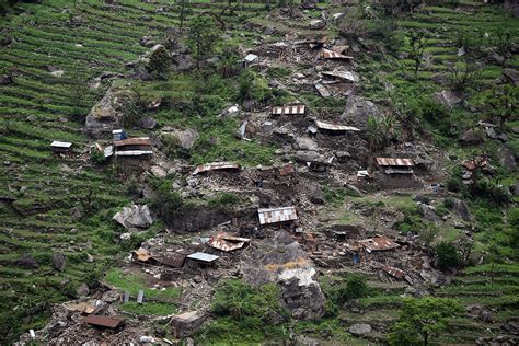 Nepal Earthquake Aerial Photos Of Remote Gorkha District Show Entire Villages Reduced To Rubble