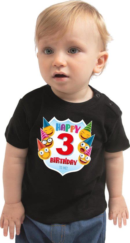 Happy Birthday 3e Verjaardag T Shirt Peuter Unisex Jongens
