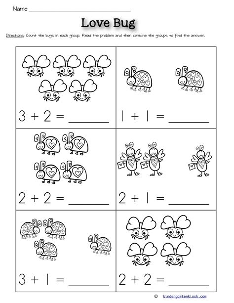 Math Worksheets Kindergarten Addition