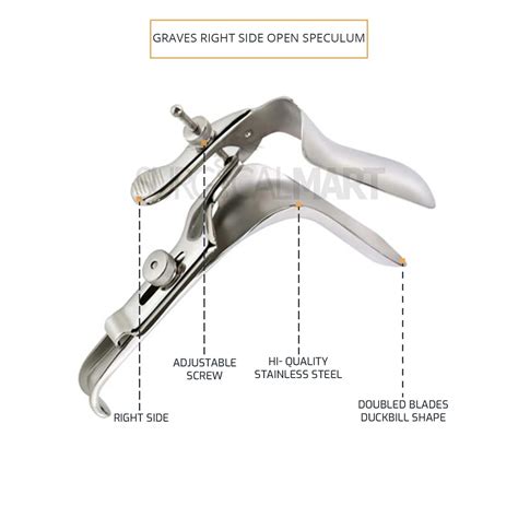 Graves Right Side Open Vaginal Speculum Medium Surgical Mart