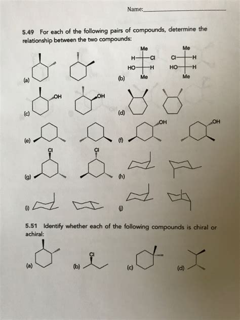 Solved For Each Of The Following Pairs Of Compounds