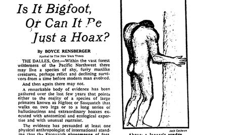 The Fbi Once Helped In The Hunt For Bigfoot The New York Times