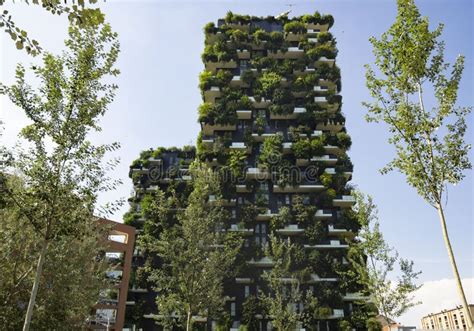 Milan Italy 4 July 2019 Bosco Verticale Vertical Forest