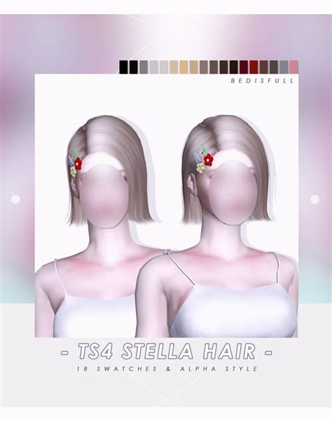 Bedts4 Fm Stella Hair And Hairpin Sets Bed And Musae On Patreon Hair
