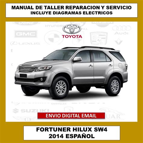 Manual De Taller Reparacion Y Servicio Toyota Fortuner Hilux Sw4 2014