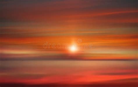 Rainbow Colorful Sunset On Blue Pink Sky Yellow Clouds Skyline Water