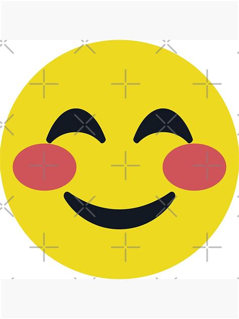 Happy Smiley Blush Face With Red Cheeks Rosy Cheeks Emoji Emoticon Magnet For Sale By