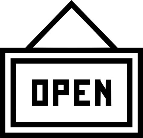 Open Sign Board Shop Comments Icon Clipart Full Size Clipart