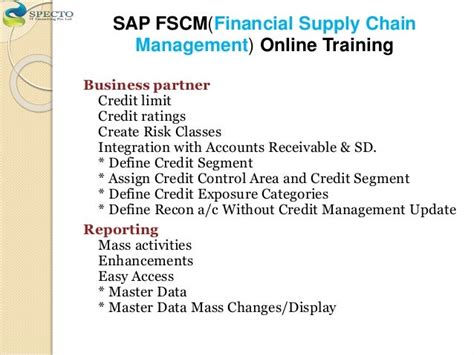 Sap Financial Supply Chain Managementfscmonline Training In Hyderabad