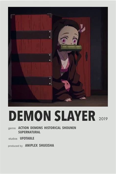 Demon Slayer Minimalist Anime Poster Affiches De Films Style