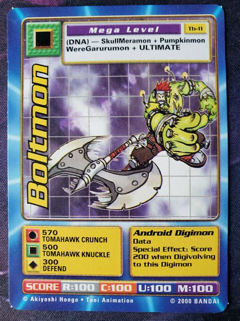 Boltmon Tb11 Taco Bell Promo 19992000 Bandai Digimon Tcg Values Mavin