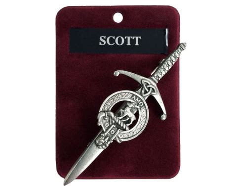 Scott Clan Crest Kilt Pin Gaelic Themes Kilt Pin Amo Etsy