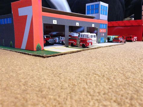 Building 4 Approx 164 Scale Fire Station Fits 12 Regular Size