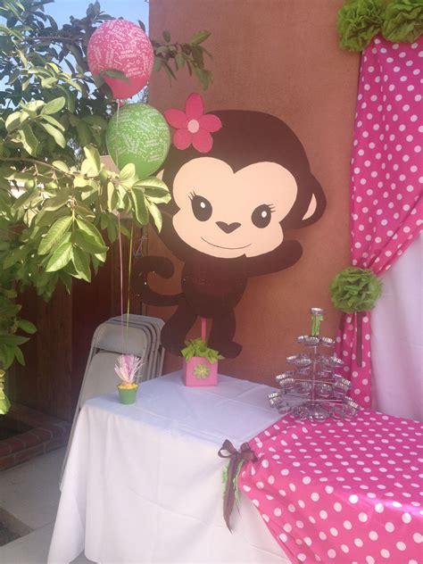 Monkey Girl Monkey Girl Monkey Baby Pink Monkeys Bday Party Baby