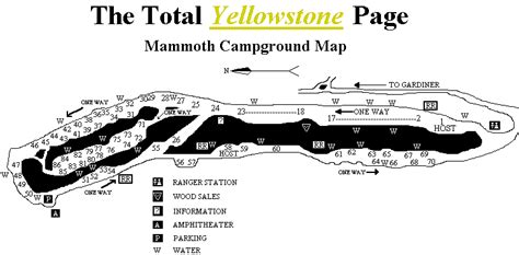 The Total Yellowstone Page Mammoth Campground Map Yellowstone Map