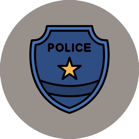 Police Badge Vector Icon 20324092 Vector Art At Vecteezy