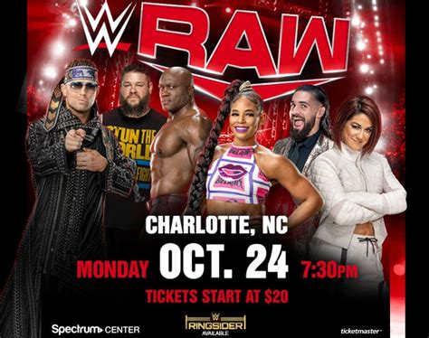 WWE MONDAY NIGHT RAW Spectrum Center Charlotte