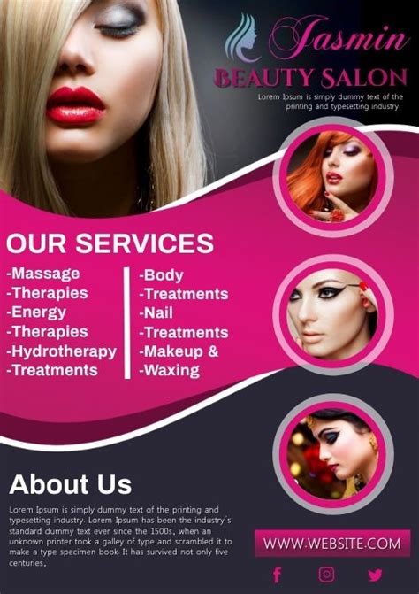Beauty Salon Brochure Template Free Download Mrvandaancharactertraits