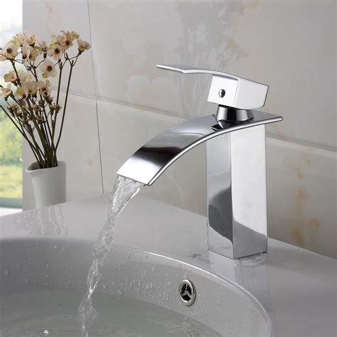 Kingston brass royale widespread bathroom faucet $ 259.97 $ 399.95. Elite Modern Bathroom Sink Waterfall Faucet Chrome Finish ...