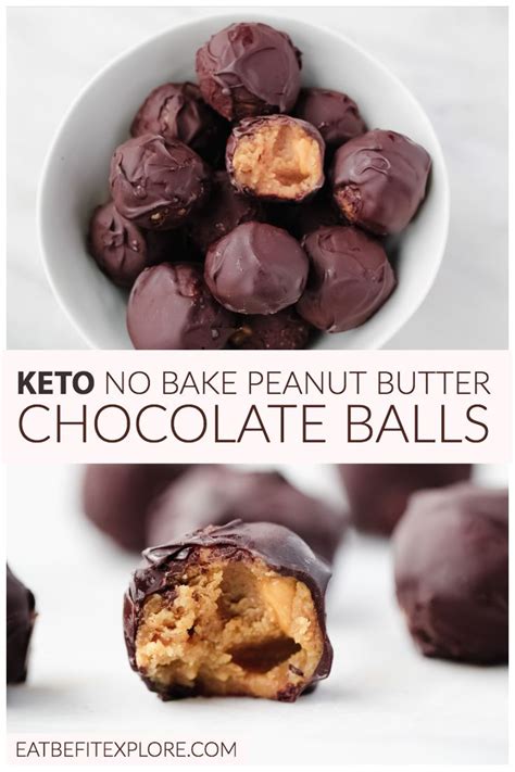 keto no bake chocolate peanut butter balls recipe healthy dessert recipes chocolate peanut