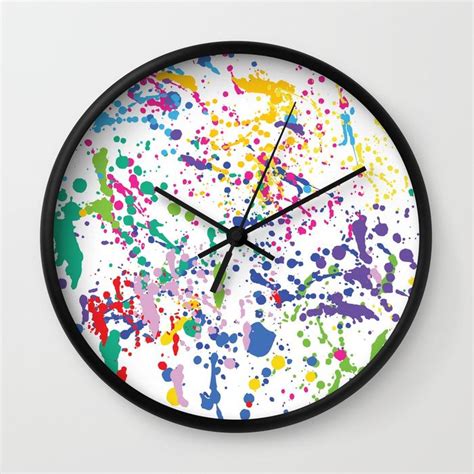 Colorful Splash Design Wall Clock Clock Wall Clock Wall Design