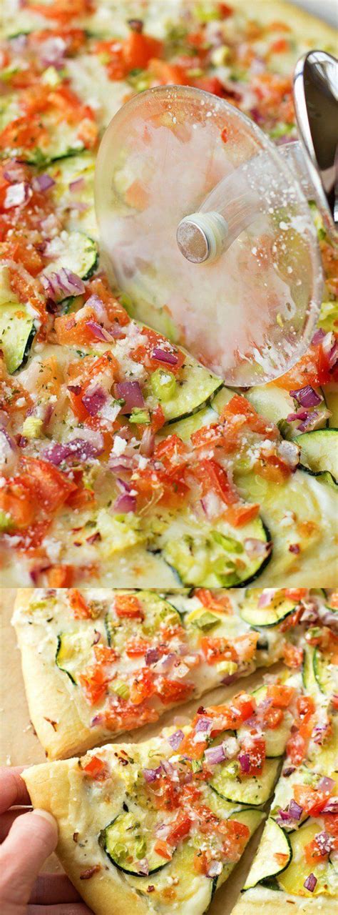 Garden Veggie Pizza Longpin Pizza Recipes Homemade Easy Homemade