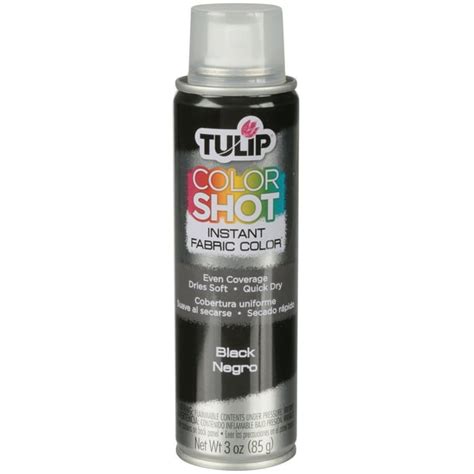 Tulip® Color Shot Instant Fabric Color Spray 3 Oz Black Quick Dry