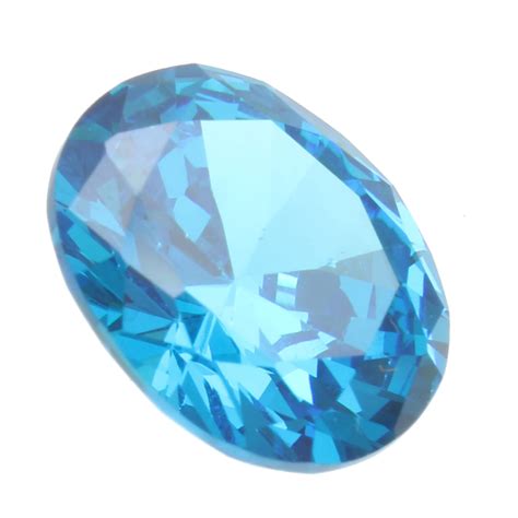 10x12mm Diamond Oval Light Blue Artificial Zircon Jewelry Diy Making