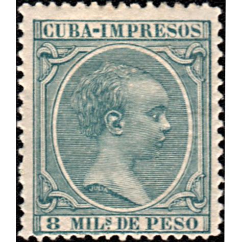 Vintage Cuba Single Stamps 1855 To 1898 1896 Sc P30 Cuba Stamp 8 Mil