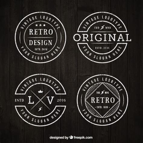 Premium Vector Circular Vintage Logotype Collection