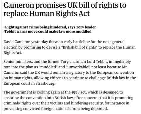“oh no not again” the story of the human rights act and of the new “bill of rights” the law