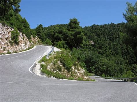 Mountain Road With Sharp Turn Stock Photo Image Of Landscape