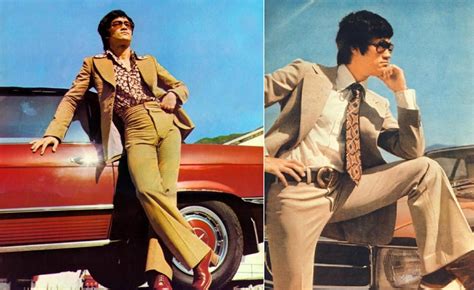 Bruce Lee Posing With His Iconic Red Mercedes Benz 1972