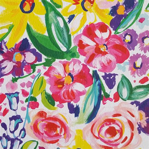 Bright Floral Print By Katie Whitton Design
