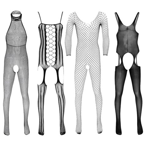 Sexy Mens Full Body Fishnet Pantyhose Lingerie Crotchless Body Stocking Jumpsuit Picclick