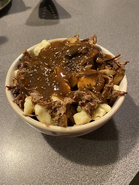 Homemade Smoked Pulled Pork Poutine With Fresh Cut Fries Rfood