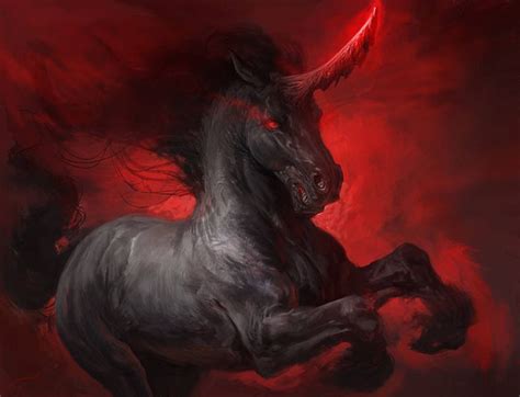 Dark Unicorn By Manzanedo On Deviantart Unicorn Art Fantasy Art