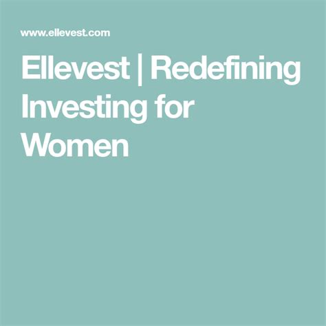 Ellevest Redefining Investing For Women Financial Peace Financial