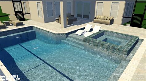 New Pool Construction Estancia Wesley Chapel Sun Shelf Spa Laminar Led Larsen S Pool