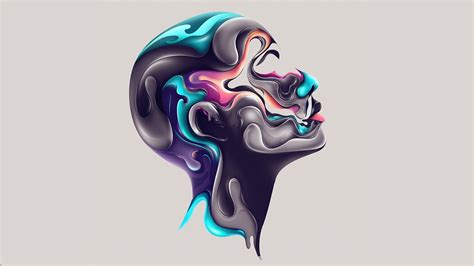 Wallpaper Face Illustration Profile Cartoon Head Paint Sense