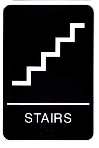Stair Symbol Ada Sign With Braille