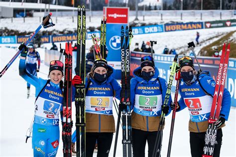 Biathlon Relais Hochfilzen Autriche Les Francaises En Argent Derriere La Norvege 