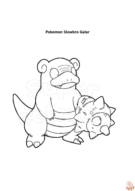 Get Creative With Slowbro Coloring Pages Printable Free
