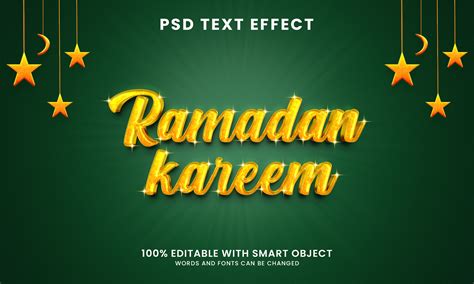 ArtStation - Ramadan PSD fully editable text effect. Layer style PSD