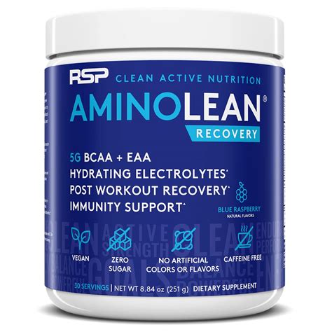 Buy Rsp Aminolean Recovery Post Workout Bcaas Amino S Supplement
