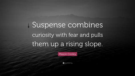 Mason Cooley Quote Suspense Combines Curiosity With Fear And Pulls