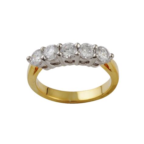 9ct Yellow Gold Five Stone Diamond Ring 050ct Diamonds From Personal