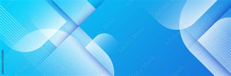 Blue Abstract Vector Long Banner Background Modern Abstract Gradient